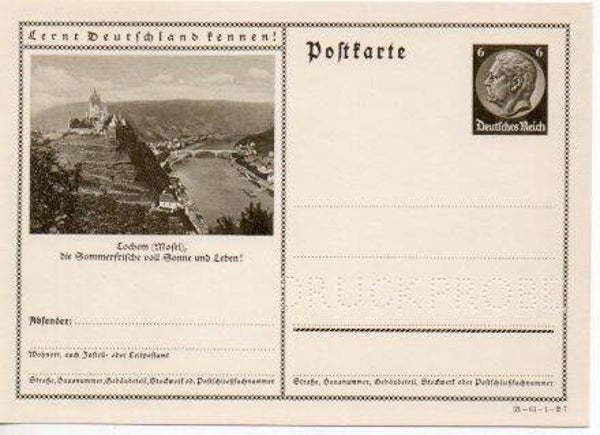 Deutsches Reich Bildpostkarte P236/ 35-61-1-B7 Druckprobe *