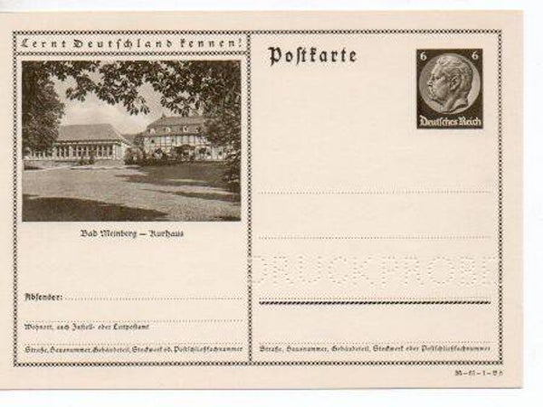 Deutsches Reich Bildpostkarte P236/ 35-61-1-B8 Druckprobe *