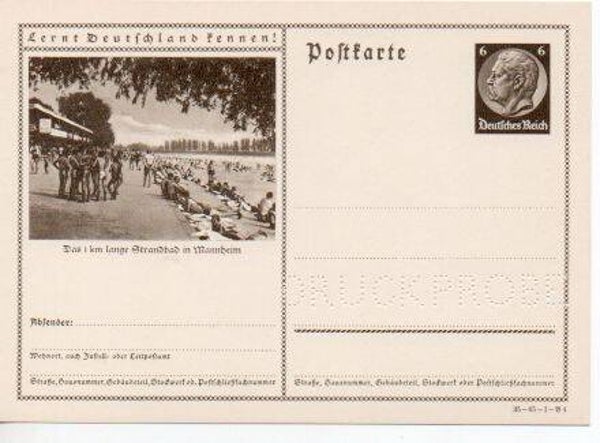 Deutsches Reich Bildpostkarte P236/ 35-65-1-B4 Druckprobe *