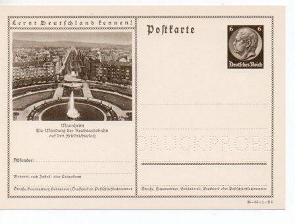 Deutsches Reich Bildpostkarte P236/ 35-65-1-B5 Druckprobe *