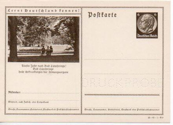 Deutsches Reich Bildpostkarte P236/ 35-65-1-B9 Druckprobe *