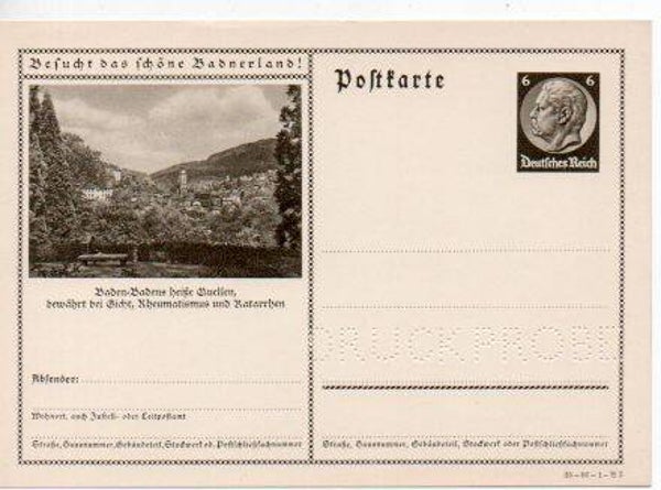 Deutsches Reich Bildpostkarte P236/ 35-66-1-B3 Druckprobe *