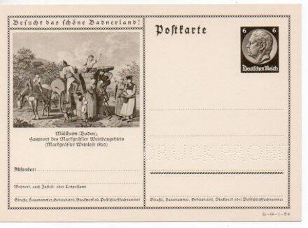 Deutsches Reich Bildpostkarte P236/ 35-66-1-B8 Druckprobe *
