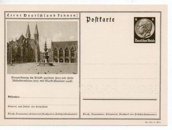 p92-Deutsches Reich Bildpostkarte P236/ 35-54-1-B2 Druckprobe *