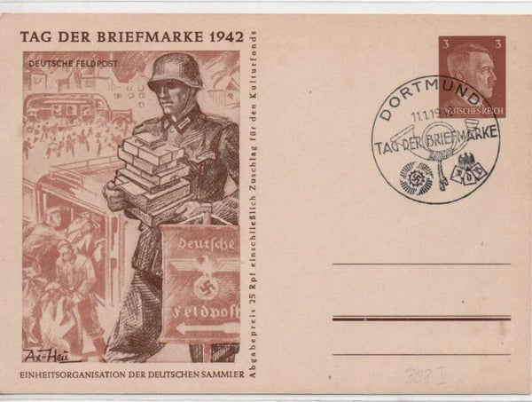 Deutsches Reich Ganzsache P308/02 mit SST