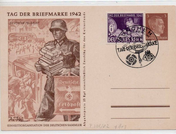 Deutsches Reich Ganzsache P308/02 ZuF  mit SST