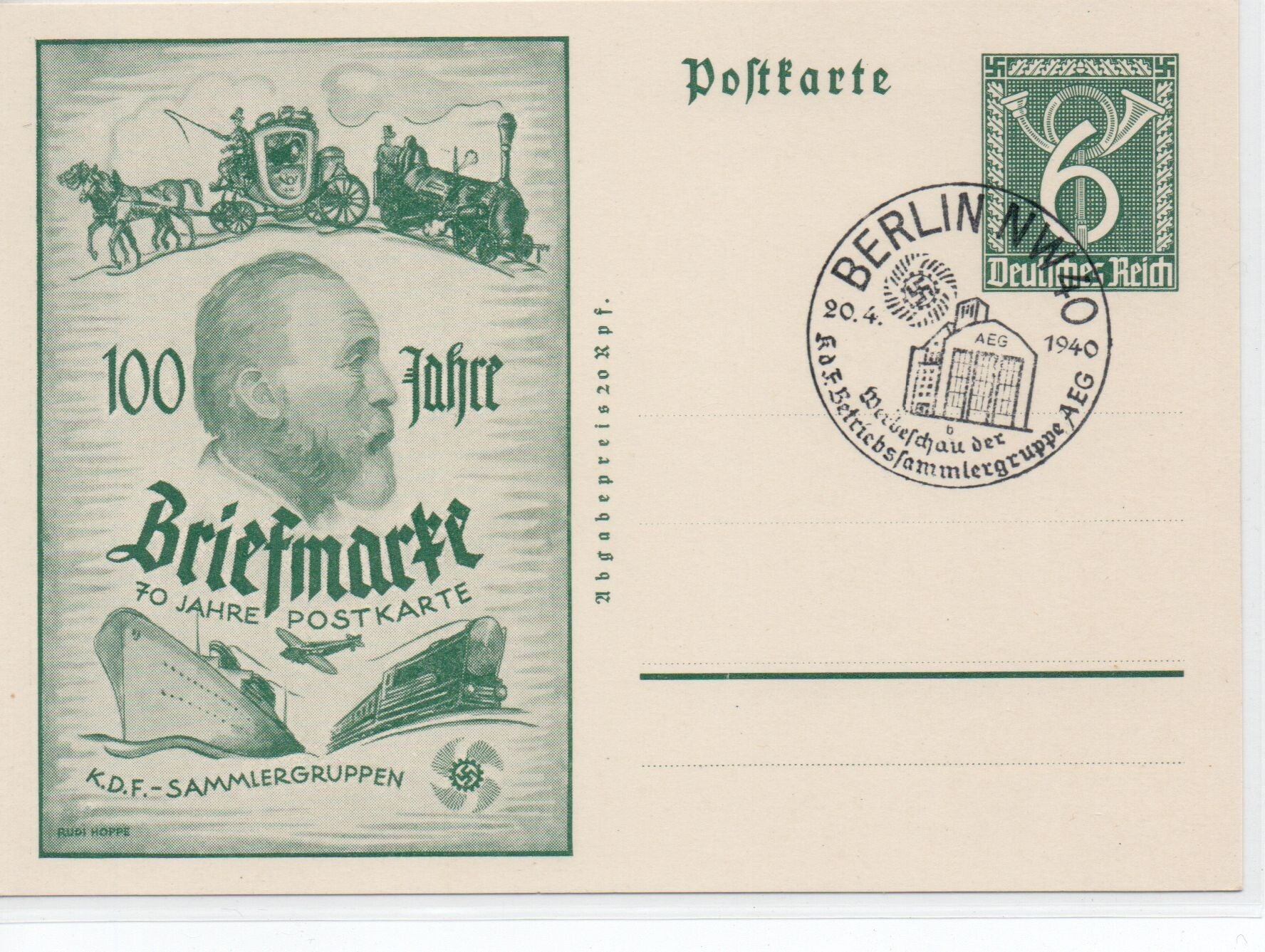 Deutsches Reich Privatganzsache PP149 D1 01  mit SST