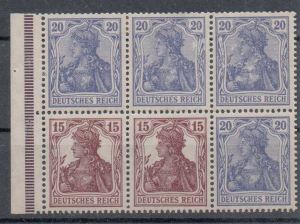 Deutsches Reich Zusammendruck H-Blatt 25 ad B 3.1 postfrisch/ **