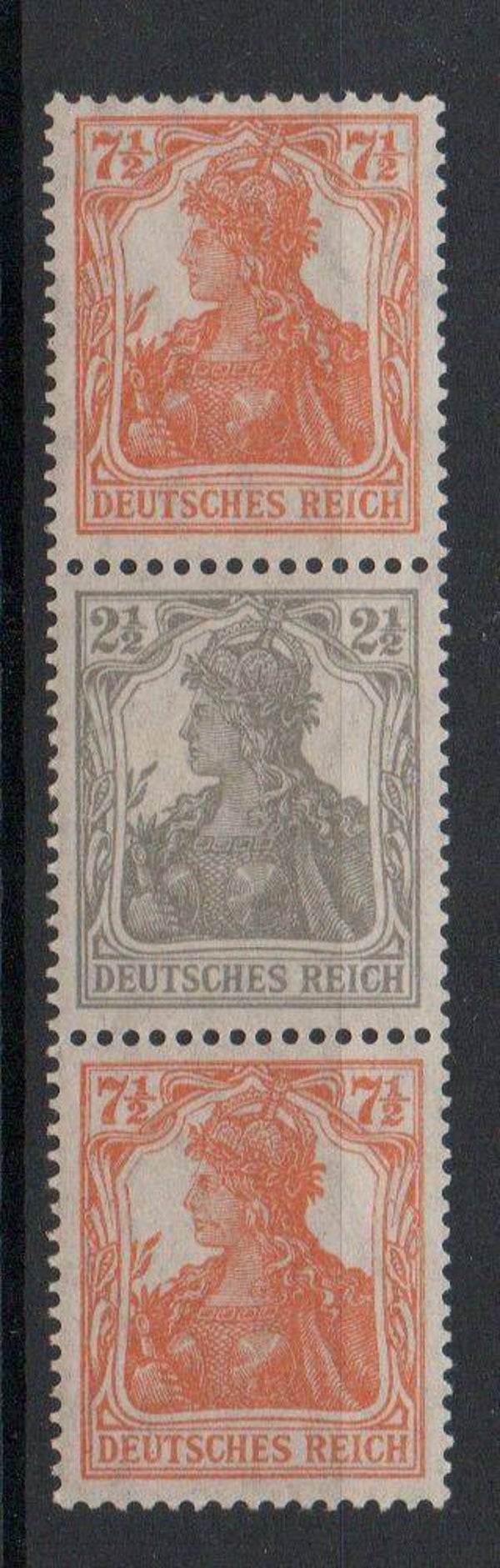 Deutsches Reich Zusammendruck S14a postfrisch/ **