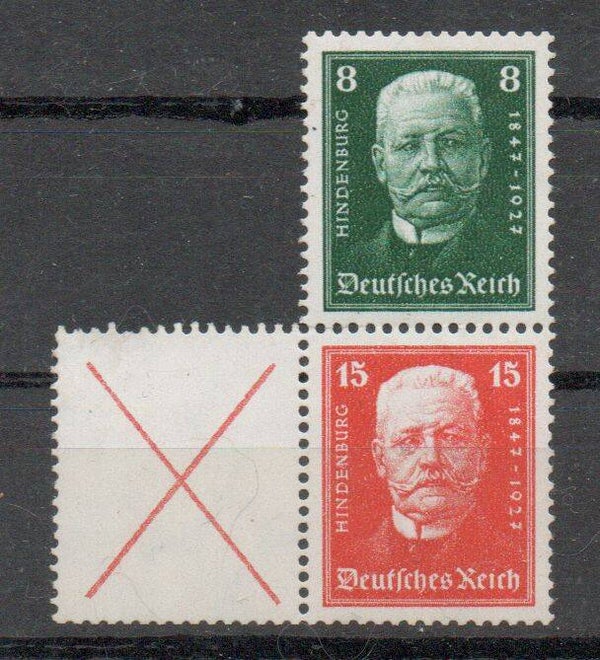 z21- Deutsches Reich Zusammendruck ZD Nr. W 25 o. S 36 ungebraucht/ *
