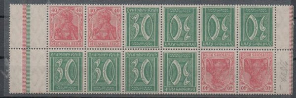 Deutsches Reich Zusammendruck H-Blatt 35 postfrisch/ ** 2x