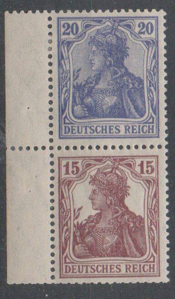 Deutsches Reich Zusammendruck S 10 ungebraucht/ *