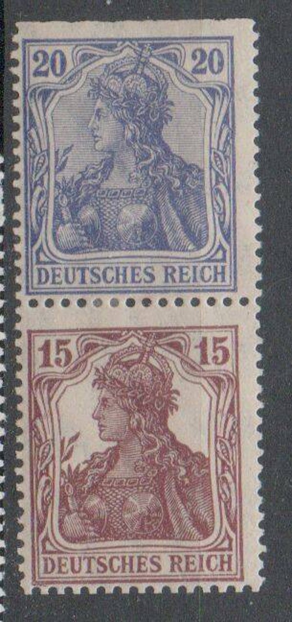 Deutsches Reich Zusammendruck S 10 ungebraucht/ *