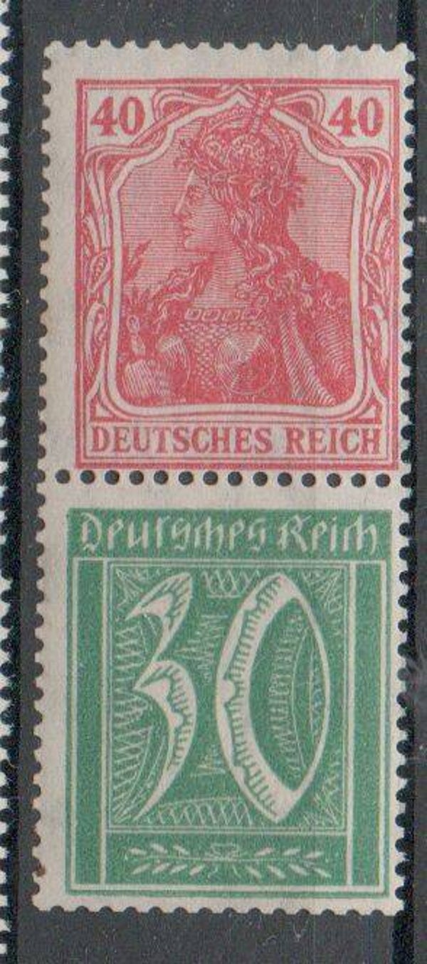 Deutsches Reich Zusammendruck S 29 ungebraucht/ *