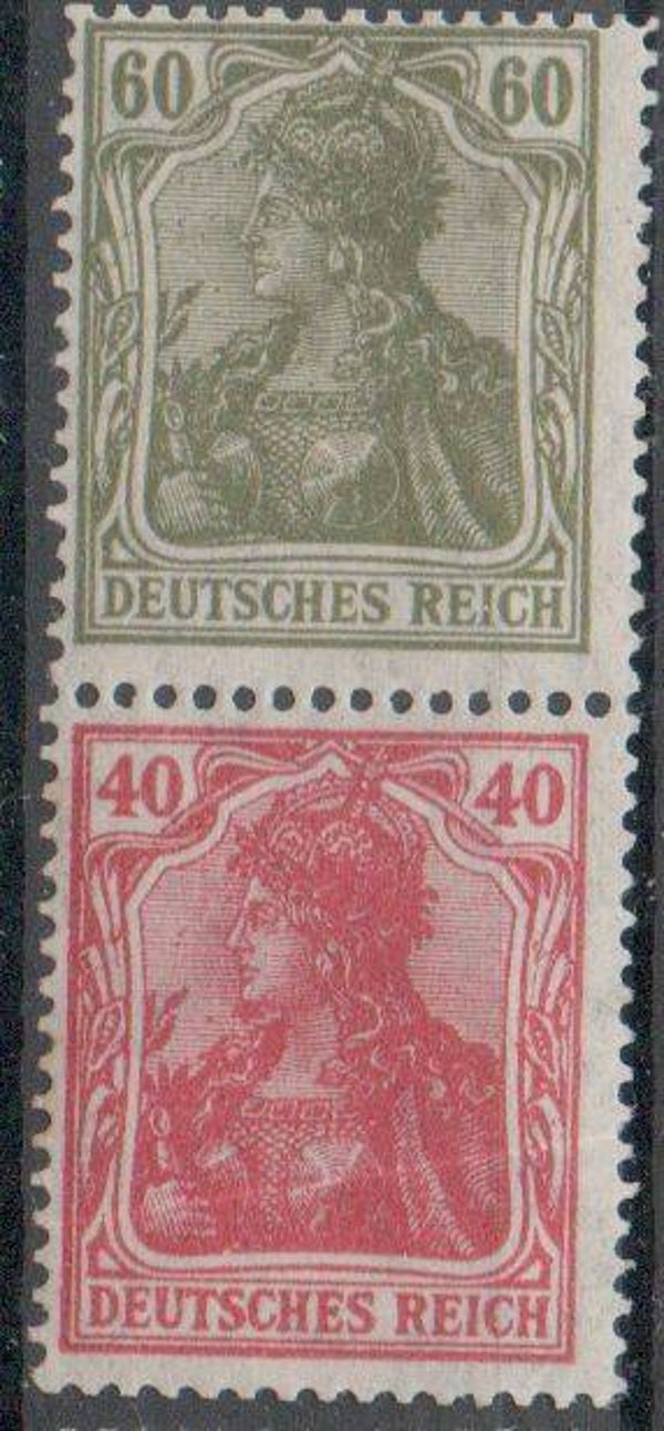 Deutsches Reich Zusammendruck S25 ungebraucht/ *
