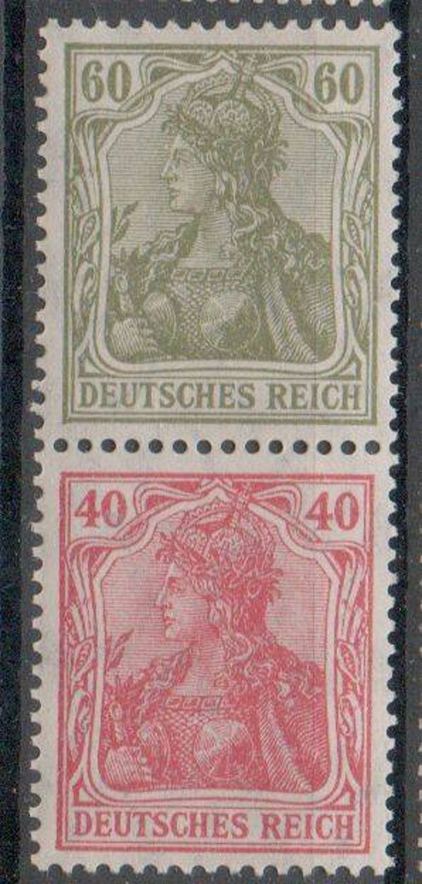 Deutsches Reich Zusammendruck S25 ungebraucht/ *