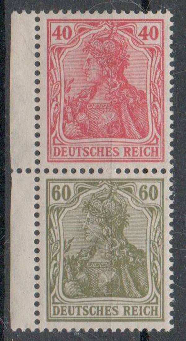 Deutsches Reich Zusammendruck S25 ungebraucht/ *