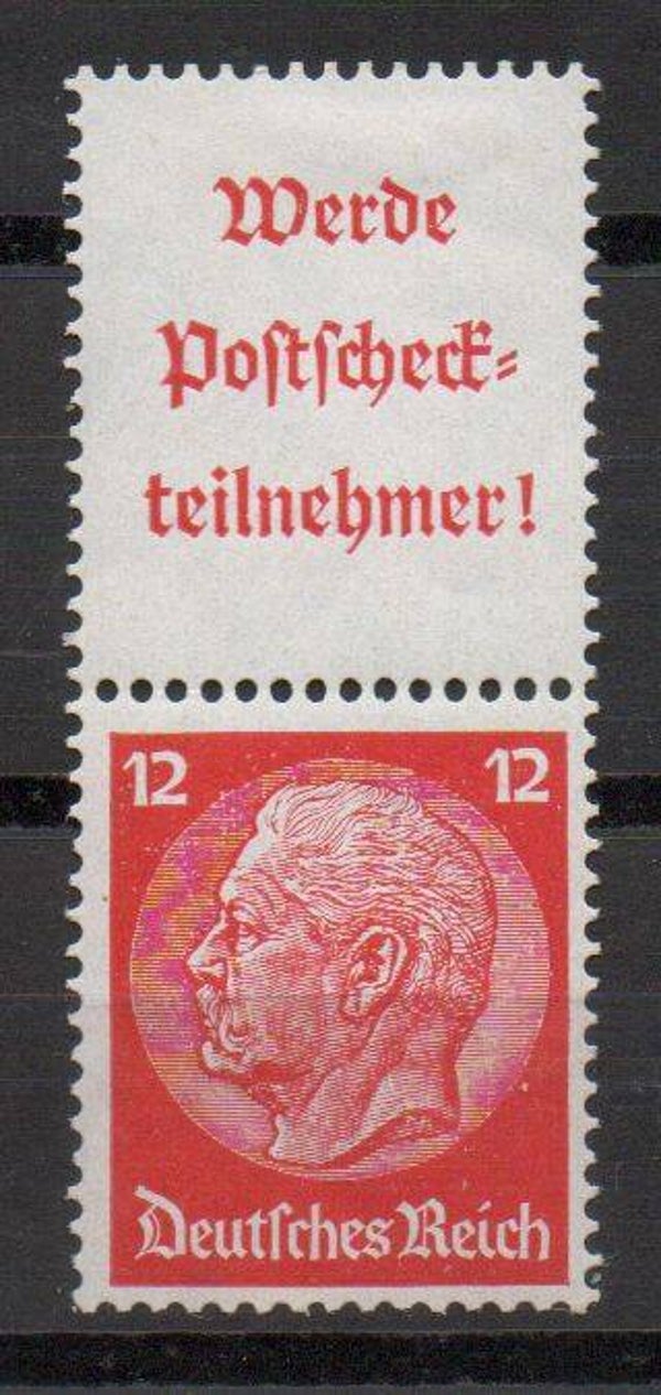 z237- Deutsches Reich Zusammendruck S 195 ungebraucht/ *