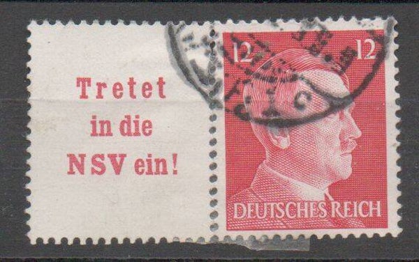 z244- Deutsches Reich Zusammendruck W157 gestempelt/ o
