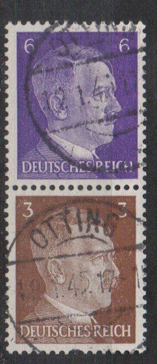 z253- Deutsches Reich Zusammendruck S276 gestempelt/ o