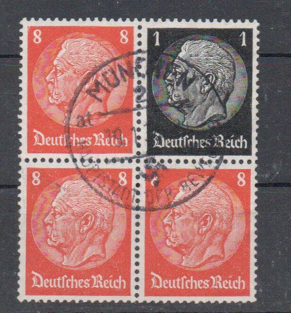 Deutsches Reich Zusammendruck ZD Nr. S 135/ W 64 gestempelt/ o