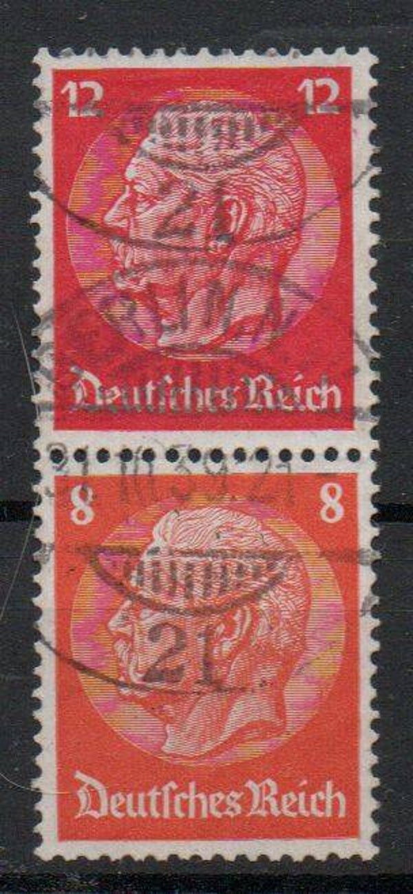 Deutsches Reich Zusammendruck S110 gestempelt/ o