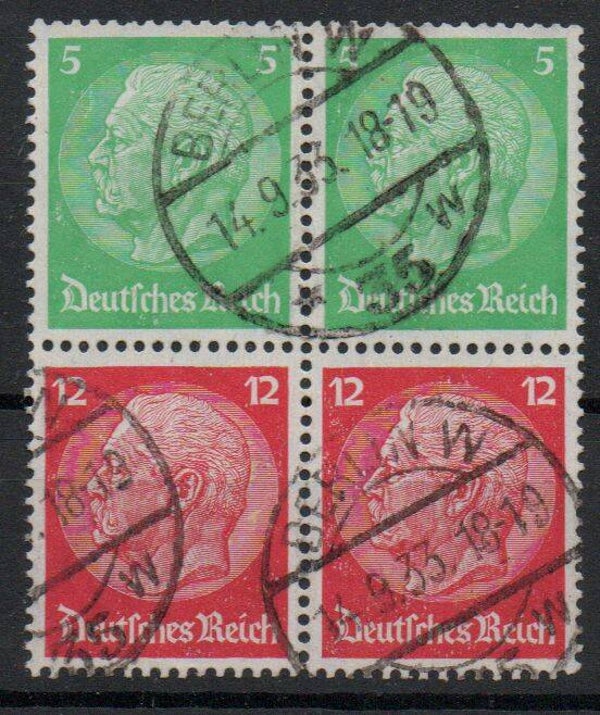 Deutsches Reich Zusammendruck S106 gestempelt/ o