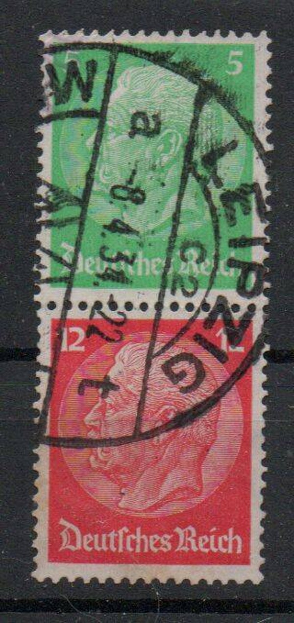 Deutsches Reich Zusammendruck S106 SST gestempelt/ o