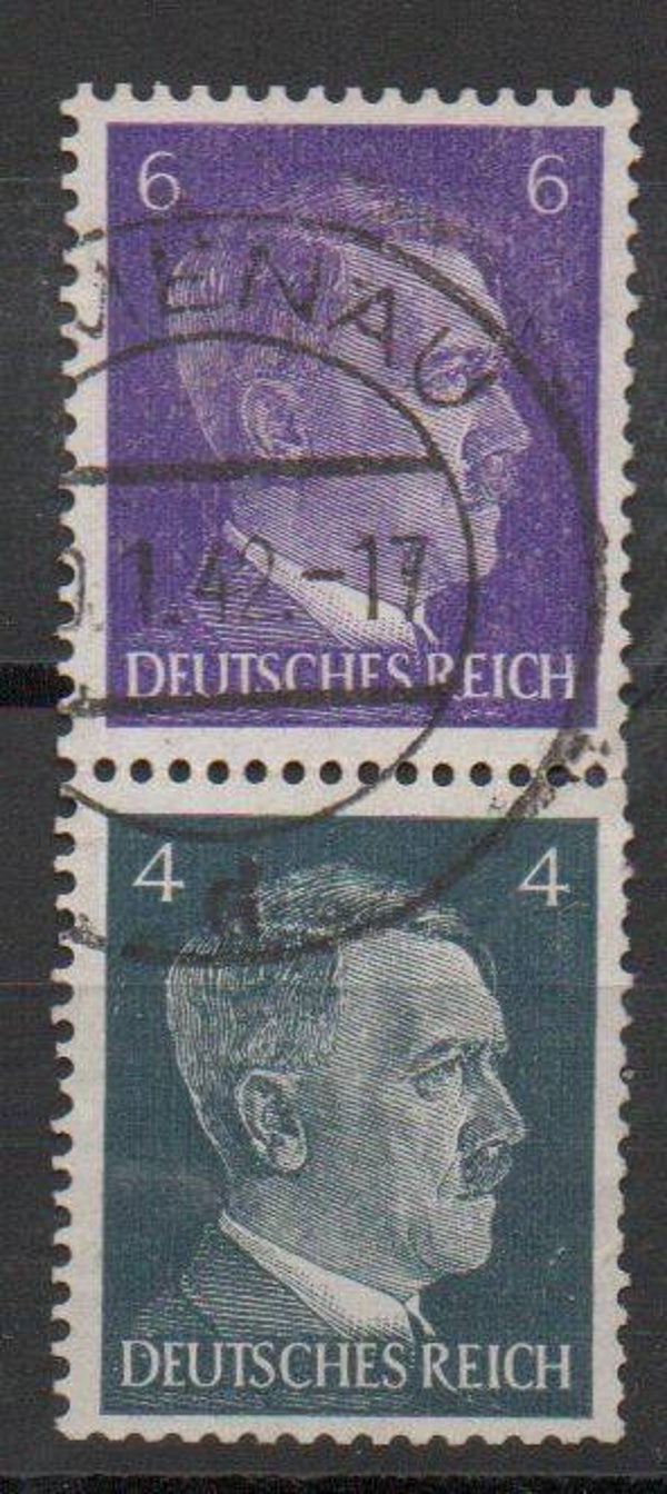 z323b- Deutsches Reich Zusammendruck S292 gestempelt/ o