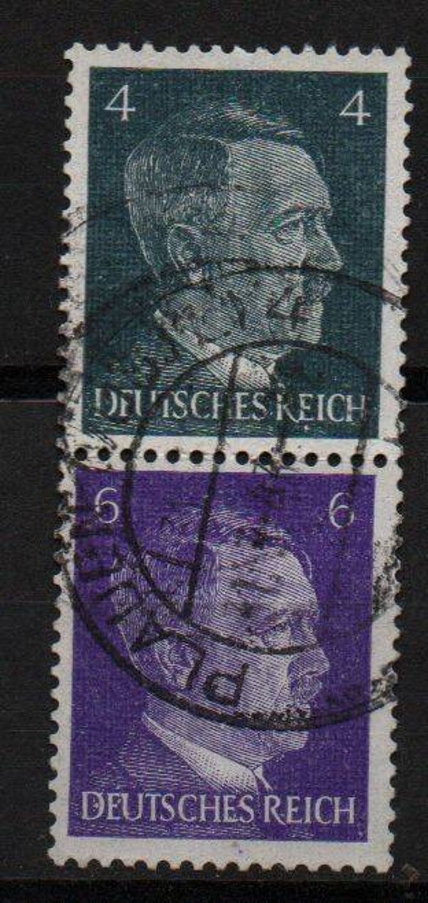 z330a- Deutsches Reich Zusammendruck S290 gestempelt/ o