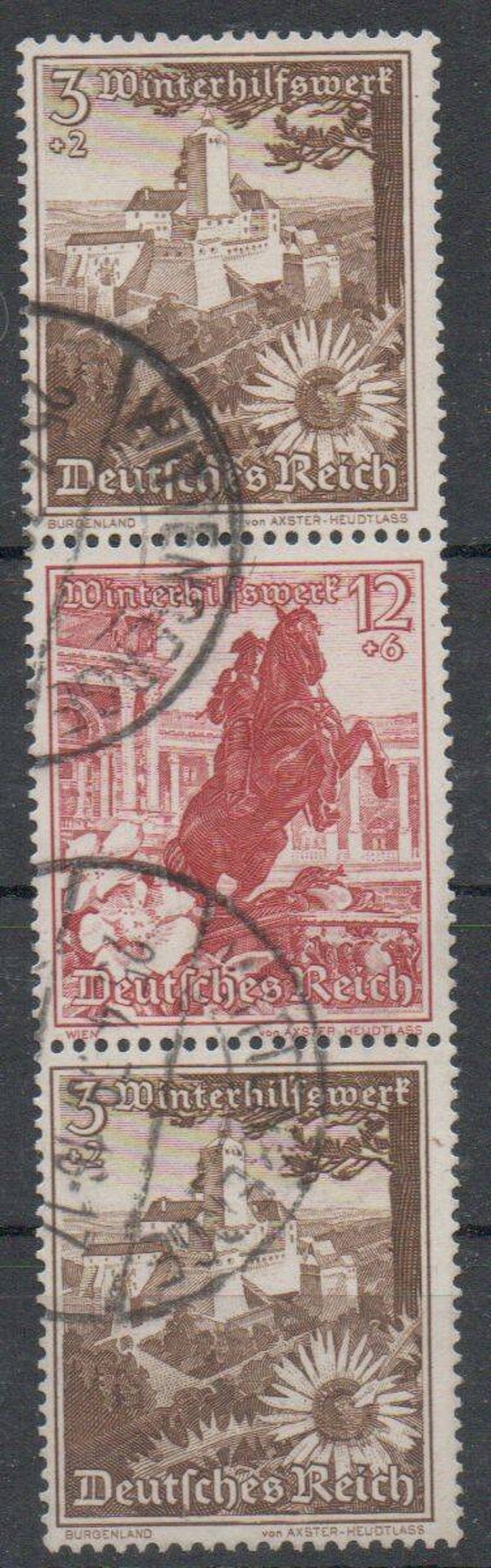 Deutsches Reich Zusammendruck S252 gestempelt/ o