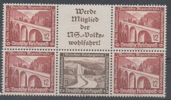 z351- Deutsches Reich Zusammendruck W114, W118 oder S243 ungebraucht/ *