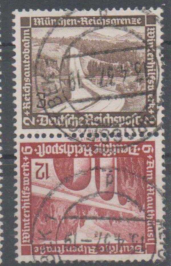 z355- Deutsches Reich Zusammendruck SK30 gestempelt/ o