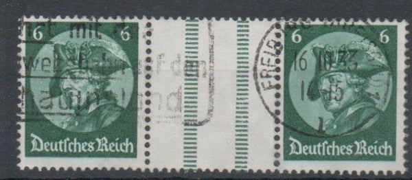 z356- Deutsches Reich Zusammendruck WZ9 gestempelt/ o