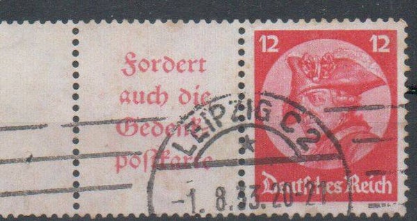 z358- Deutsches Reich Zusammendruck W45 LR1 gestempelt/ o