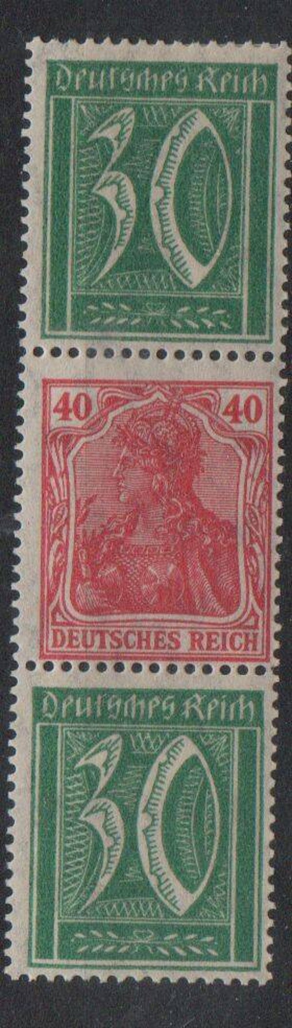 Deutsches Reich Zusammendruck S28 ungebraucht/ *