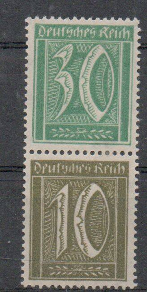 z375- Deutsches Reich Zusammendruck S33 ungebraucht/ *