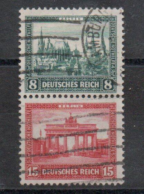 z387- Deutsches Reich Zusammendruck S 76 gestempelt/ o
