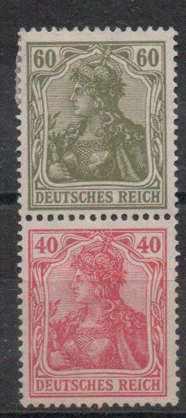 z390- Deutsches Reich Zusammendruck S 25 ungebraucht/ (*)