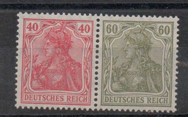 z391- Deutsches Reich Zusammendruck W 17 ungebraucht/ *