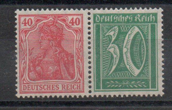 z392- Deutsches Reich Zusammendruck W 18 ungebraucht/ *