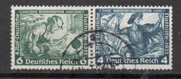 z393- Deutsches Reich Zusammendruck W 47 gestempelt/ o