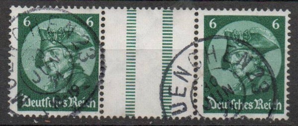 z395- Deutsches Reich Zusammendruck WZ 9 gestempelt/ o