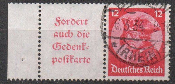 z397- Deutsches Reich Zusammendruck W 45 gestempelt/ o