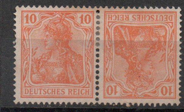 z401- Deutsches Reich Zusammendruck K 1 ungebraucht/ *