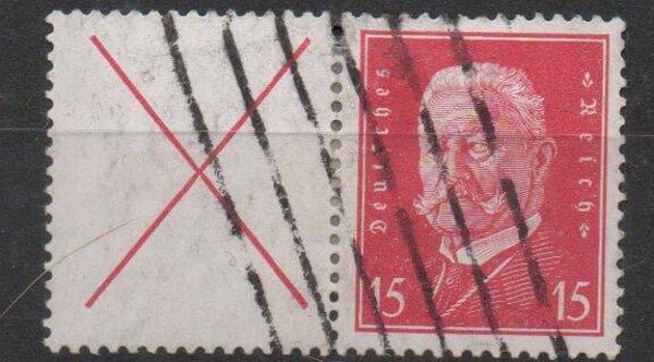 z407- Deutsches Reich Zusammendruck W 30.1 gestempelt/ o