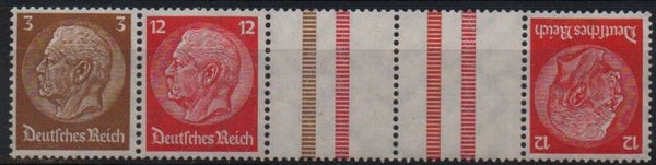 z420- Deutsches Reich Zusammendruck ZD Nr. KZ 23.3.1 + W 80 postfrisch/ **