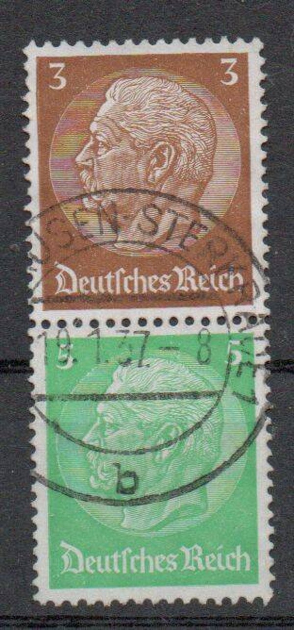 z426b- Deutsches Reich Zusammendruck ZD Nr. S 127 gestempelt/ o