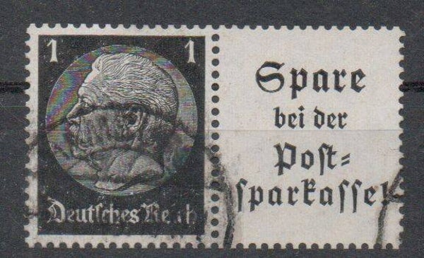 z427- Deutsches Reich Zusammendruck ZD Nr. W 91 gestempelt/ o
