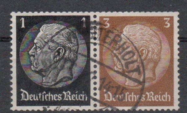 z428- Deutsches Reich Zusammendruck ZD Nr. W 95 gestempelt/ o